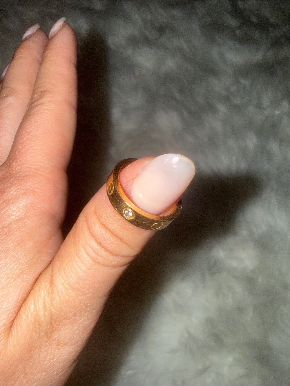 Ladies Cartier Gold Love Ring with Diamond - Picture 8 of 10